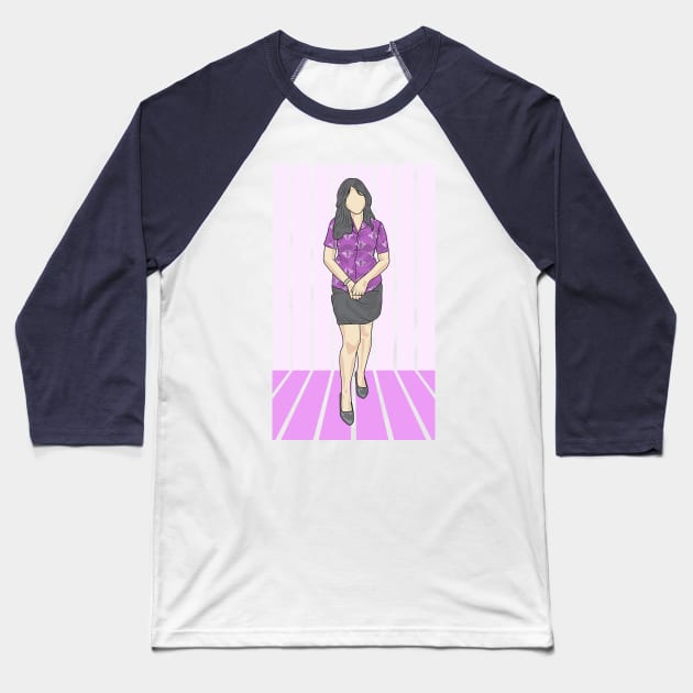 Violet Woman Sun Collection Baseball T-Shirt by crissbahari